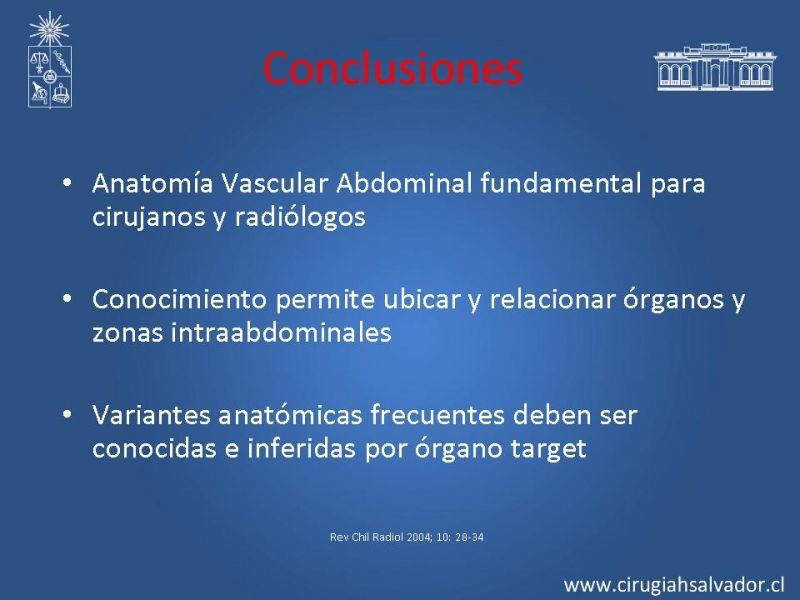 Diapositiva 40 de Anatomía e Imagenología Vascular Arterial Intra-abdominal