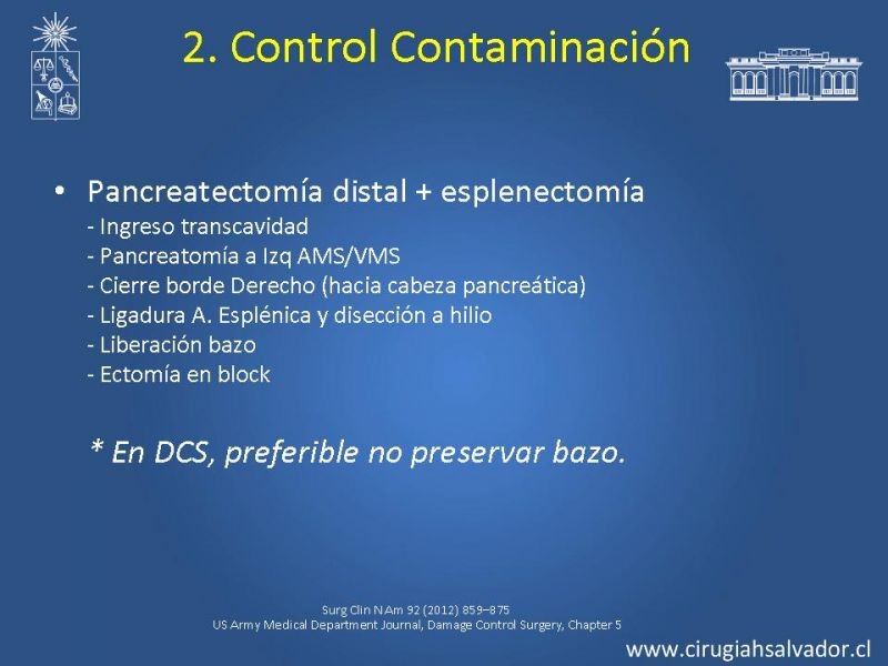 Diapositiva 35 de Damage Control Surgery (técnica quirúrgica) pt. 2