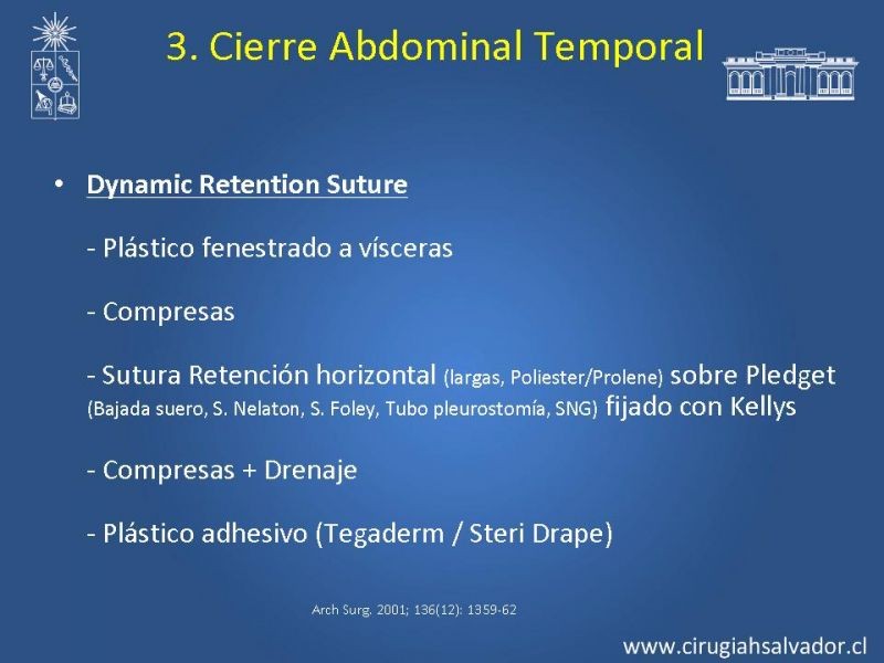 Diapositiva 3 de Damage Control Surgery (técnica quirúrgica) pt. 3
