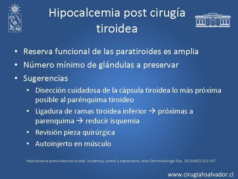 Diapositiva 20 de Hipocalcemia Post Cirugía Tiroídea 