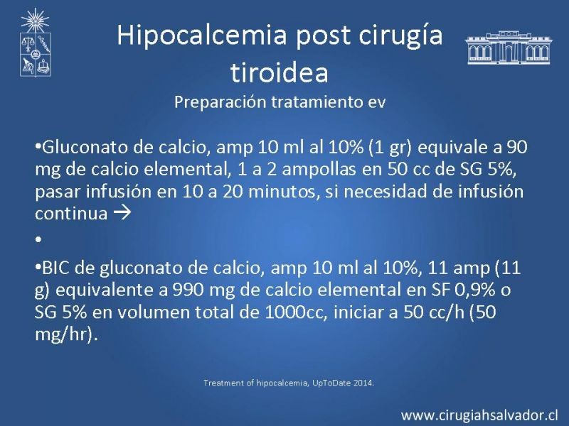 Diapositiva 29 de Hipocalcemia Post Cirugía Tiroídea 