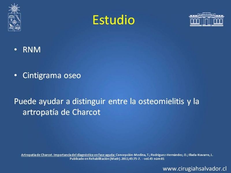 Diapositiva 14 de Diagnostico y manejo de artropatia de Charcot