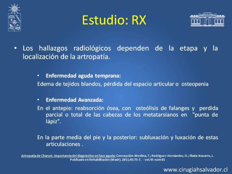 Diapositiva 11 de Diagnostico y manejo de artropatia de Charcot