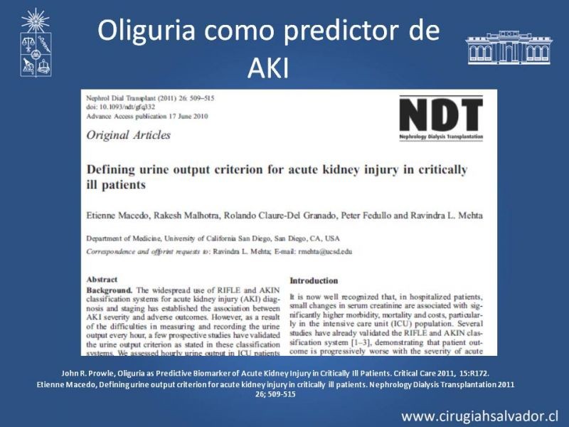 Diapositiva 19 de Manejo de la Oliguria
