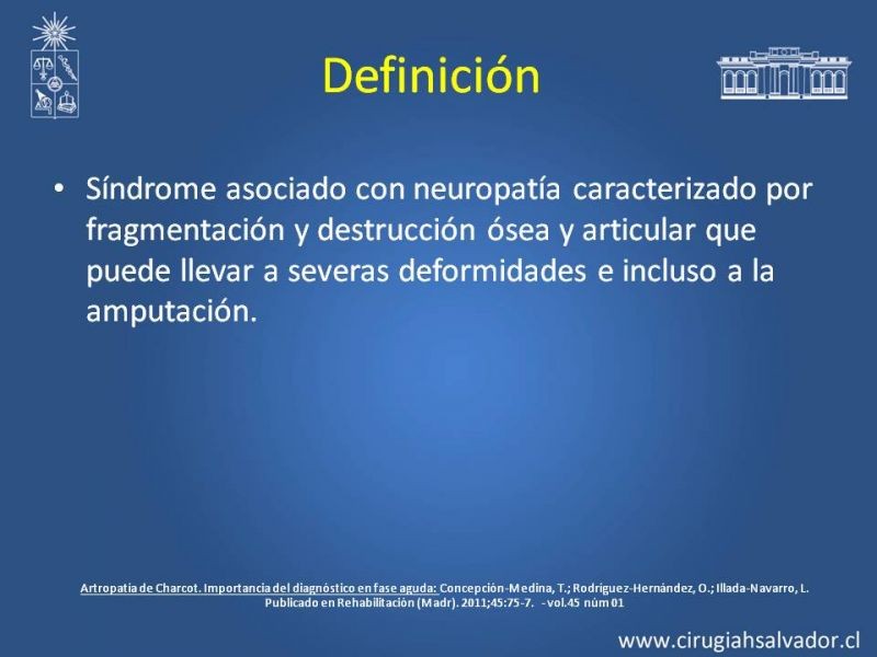 Diapositiva 2 de Diagnostico y manejo de artropatia de Charcot