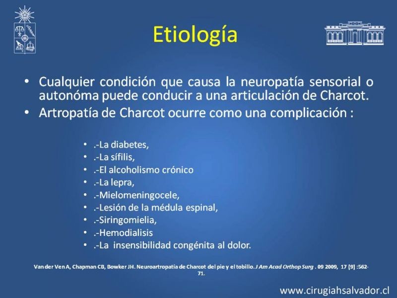 Diapositiva 4 de Diagnostico y manejo de artropatia de Charcot