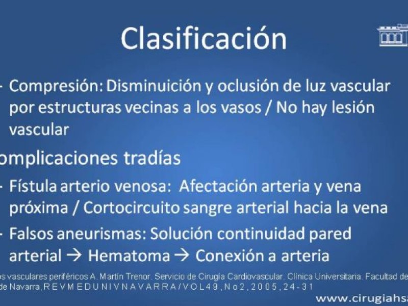 Diapositiva 7 de Trauma Vascular: Extremidades inferiores