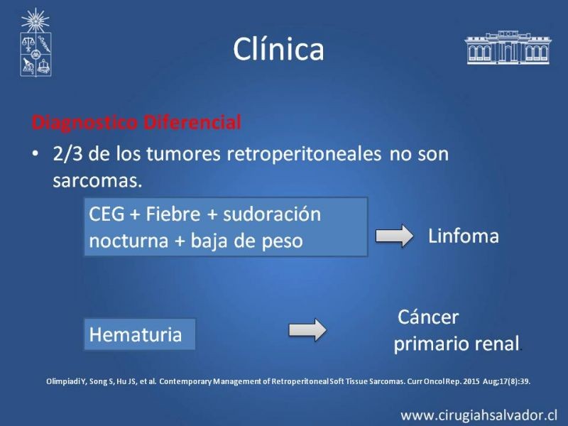 Diapositiva 10 de Tumor Retroperitoneal: Estudio y manejo