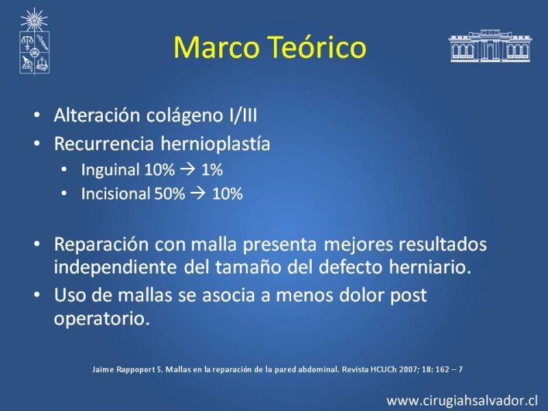 Diapositiva 2 de Mallas: Uso en Hernias Abdominales