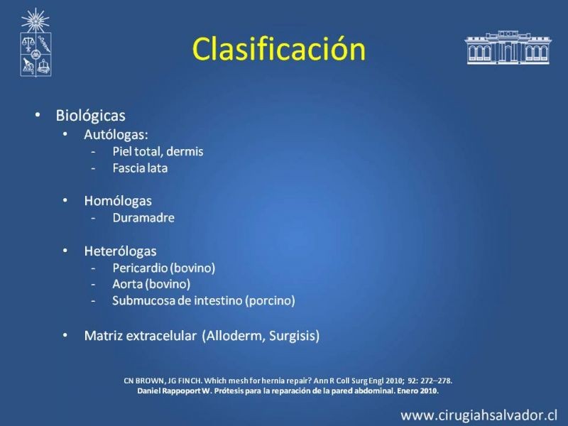 Diapositiva 8 de Mallas: Uso en Hernias Abdominales