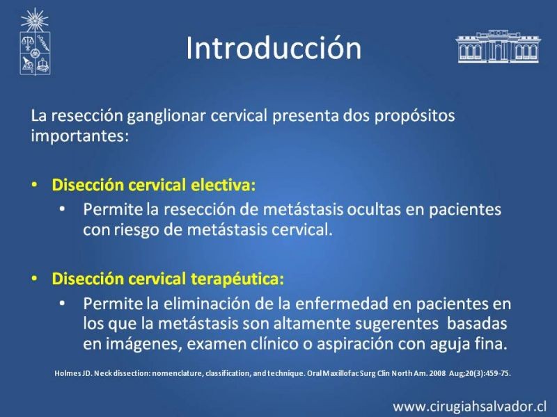 Diapositiva 3 de Técnica quirúrgica en disección cervical radical modificada