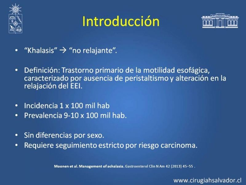 Diapositiva 1 de Manejo Acalasia
