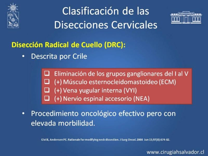Diapositiva 37 de Técnica quirúrgica en disección cervical radical modificada