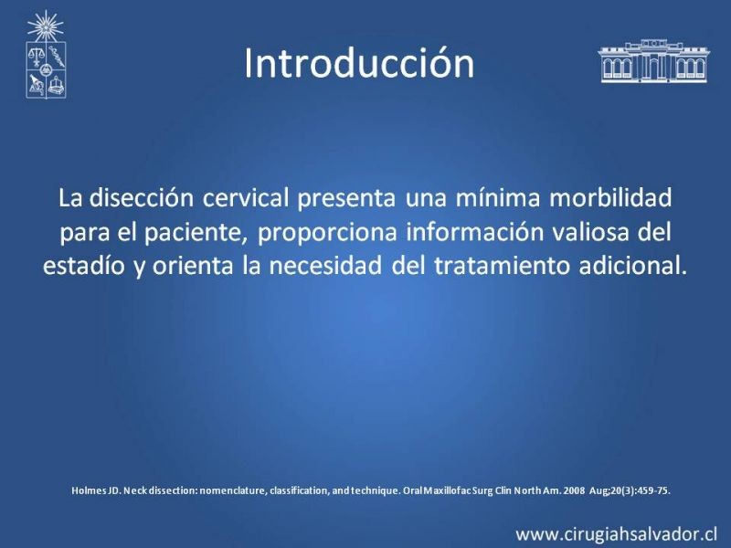 Diapositiva 4 de Técnica quirúrgica en disección cervical radical modificada
