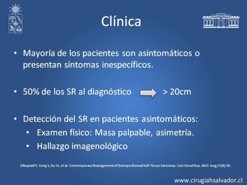 Diapositiva 8 de Tumor Retroperitoneal: Estudio y manejo