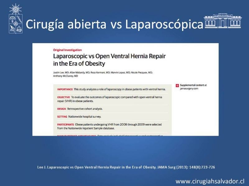 Diapositiva 26 de Hernias Ventrales / Incisionales y Obesidad