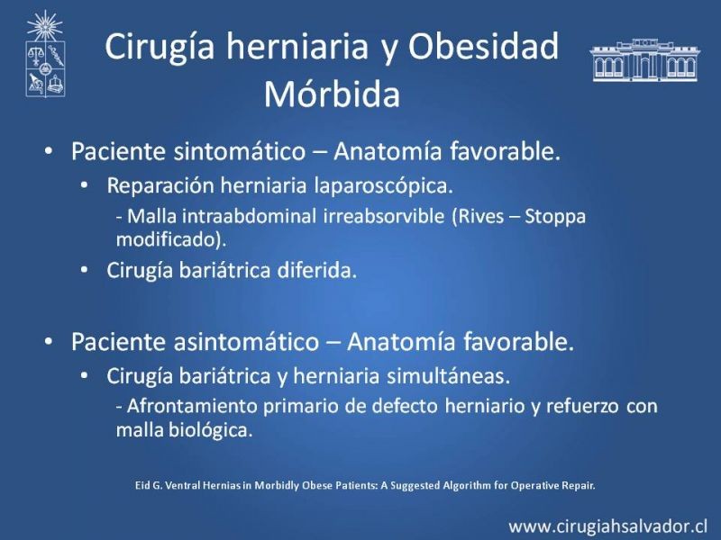 Diapositiva 33 de Hernias Ventrales / Incisionales y Obesidad
