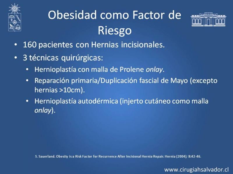 Diapositiva 16 de Hernias Ventrales / Incisionales y Obesidad