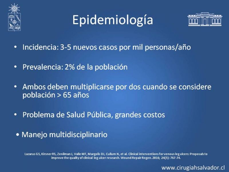 Diapositiva 2 de Úlceras de EEII: Diagnóstico diferencial y tratamiento