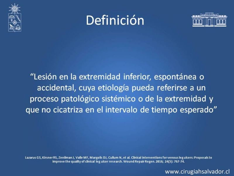 Diapositiva 1 de Úlceras de EEII: Diagnóstico diferencial y tratamiento