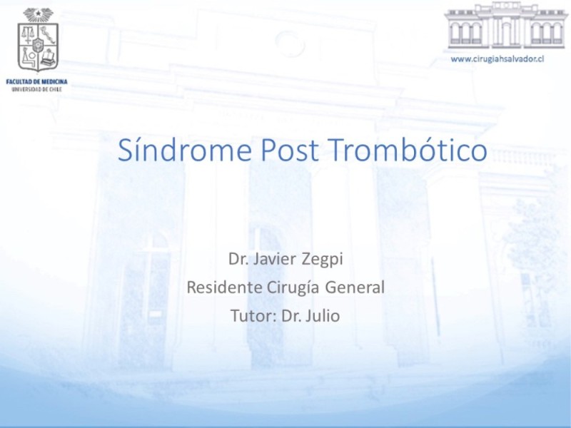 Diapositiva 25 de Síndrome Post Trombótico