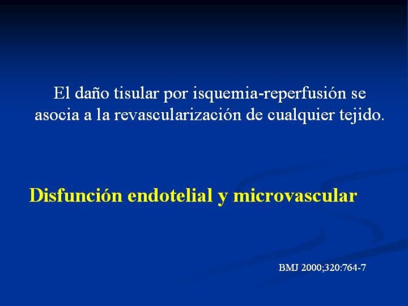 Diapositiva 3 de SD. Reperfusión