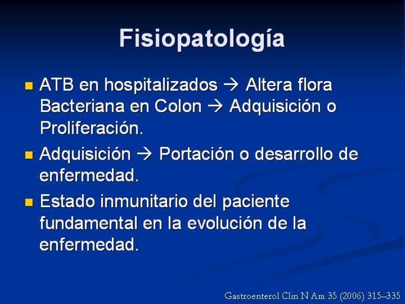 Diapositiva 5 de Infección Asociada a Clostridium Difficile