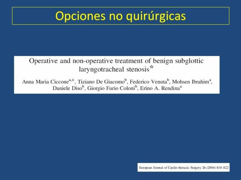 Diapositiva 24 de Estenosis laringo-traqueal pt. I