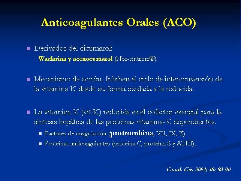 Diapositiva 25 de Anticoagulantes