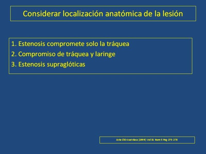 Diapositiva 28 de Estenosis laringo-traqueal pt. I