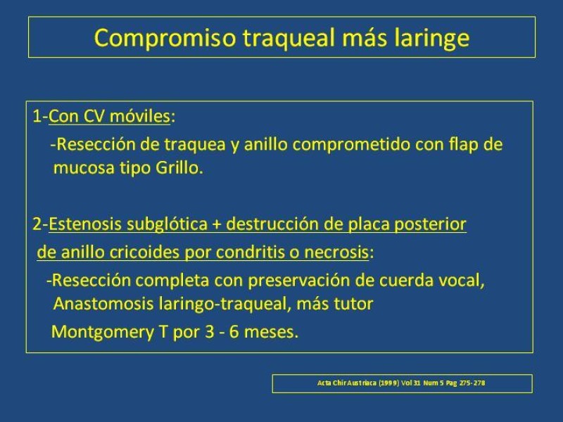 Diapositiva 31 de Estenosis laringo-traqueal pt. I