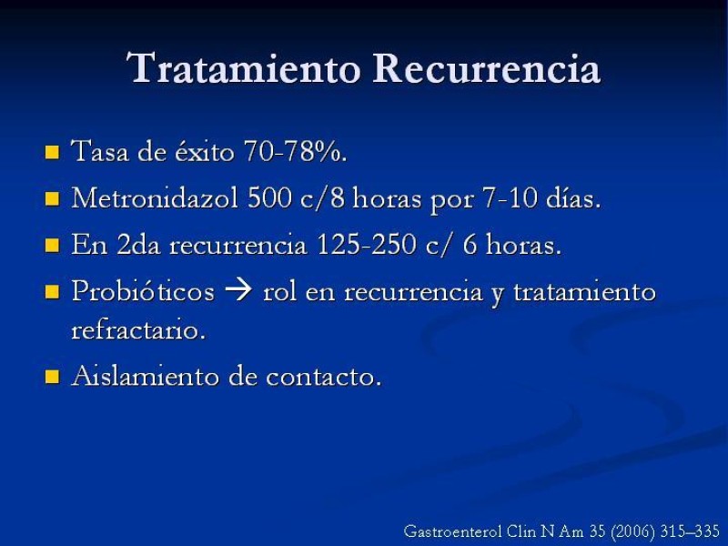 Diapositiva 19 de Infección Asociada a Clostridium Difficile