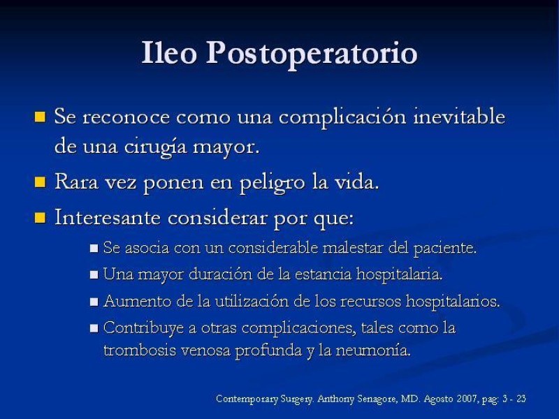 Diapositiva 5 de Ileo postoperatorio