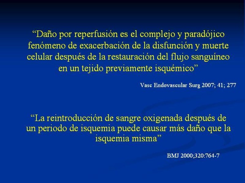 Diapositiva 1 de SD. Reperfusión