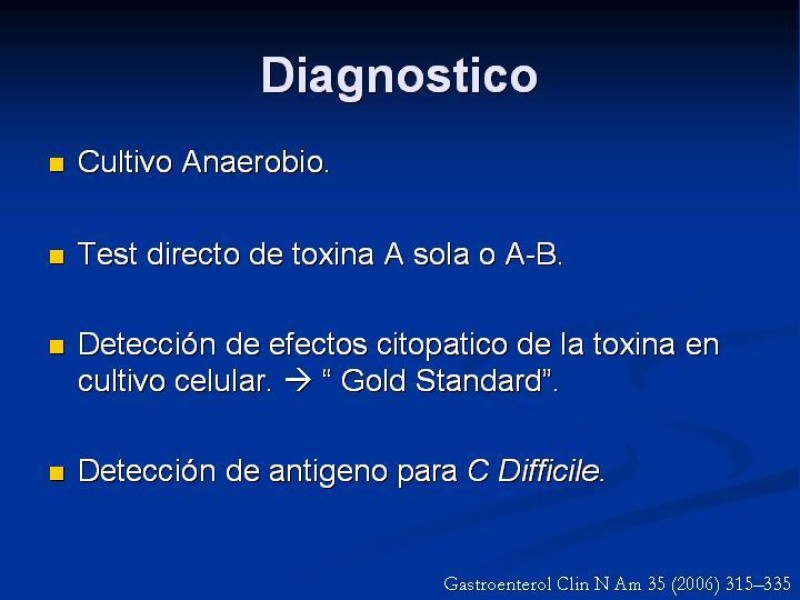 Diapositiva 12 de Infección Asociada a Clostridium Difficile