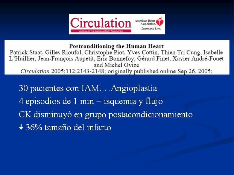 Diapositiva 25 de SD. Reperfusión