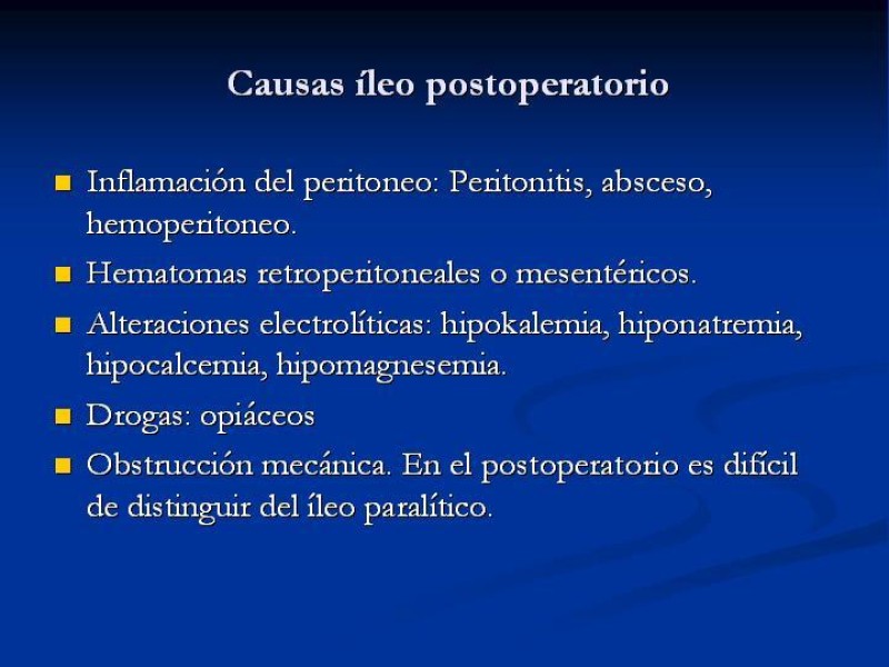 Diapositiva 7 de Ileo postoperatorio