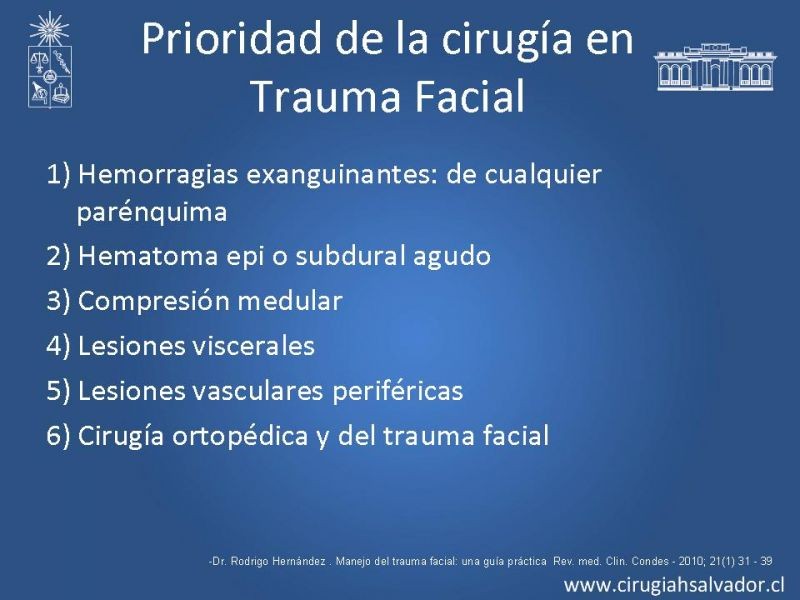 Diapositiva 10 de Trauma Facial: Manejo Quirúrgico de Partes Blandas  