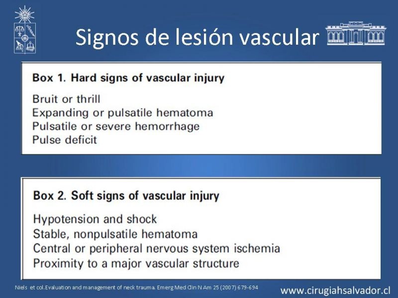 Diapositiva 14 de Manejo del trauma cervical penetrante