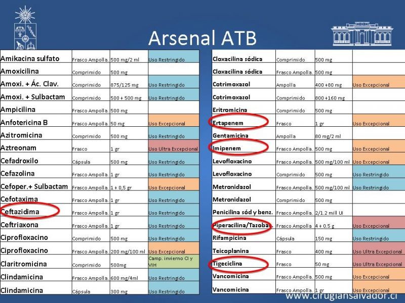 Diapositiva 22 de Armamentario ATB HDS: Indicaciones y usos