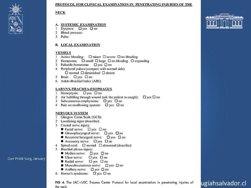 Diapositiva 15 de Manejo del trauma cervical penetrante