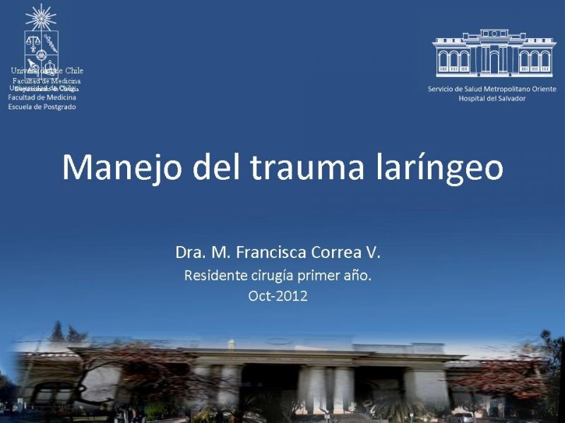 Diapositiva 21 de Manejo del trauma laríngeo