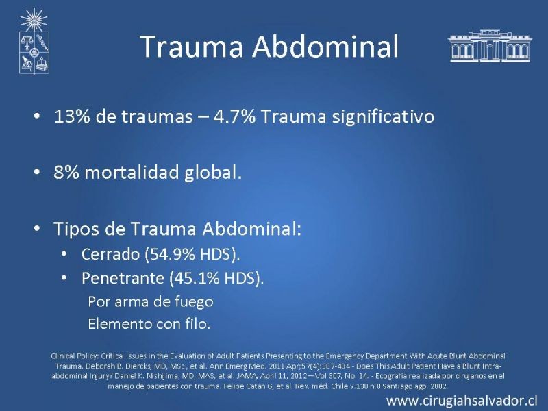 Diapositiva 1 de Imágenes en Trauma Abdominal 