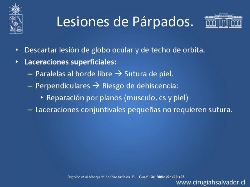 Diapositiva 30 de Trauma Facial: Manejo Quirúrgico de Partes Blandas  