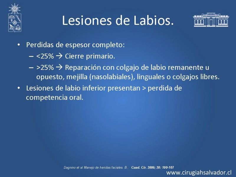 Diapositiva 42 de Trauma Facial: Manejo Quirúrgico de Partes Blandas  