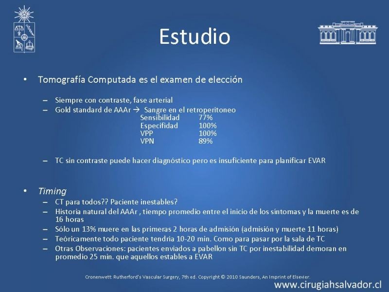 Diapositiva 14 de Aneurisma Aórtico Abdominal Roto