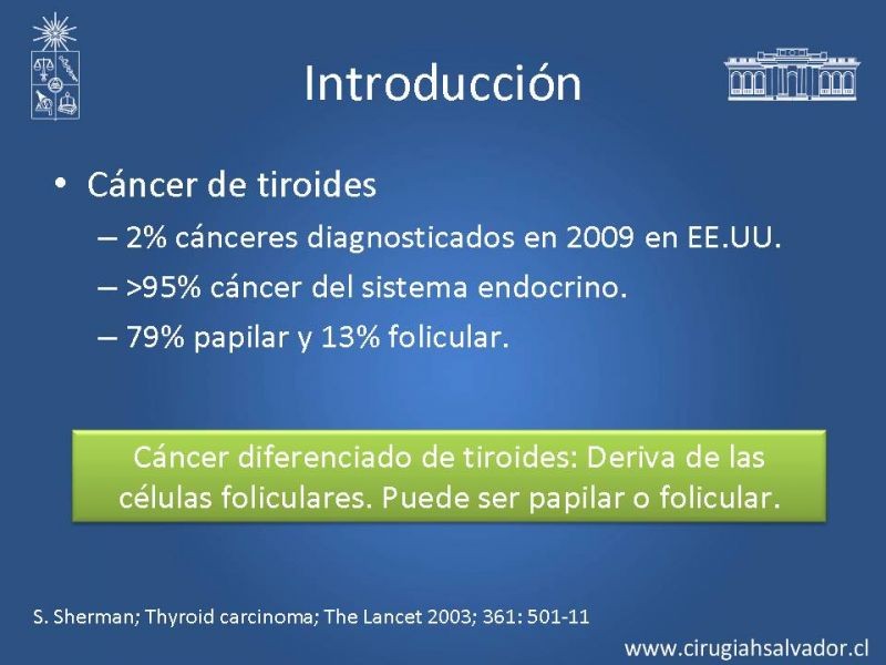 Diapositiva 1 de Cáncer diferenciado de tiroides