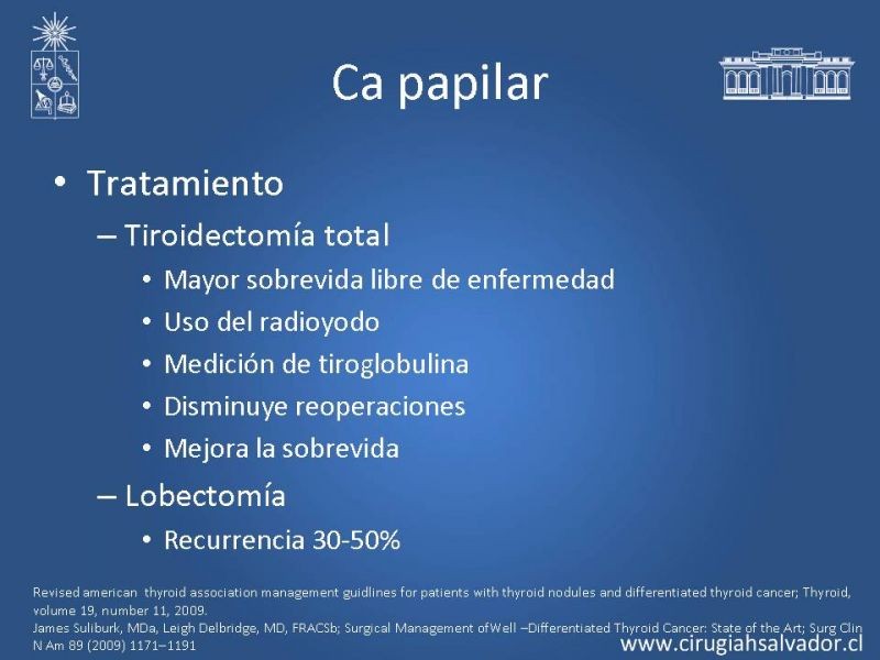 Diapositiva 11 de Cáncer diferenciado de tiroides