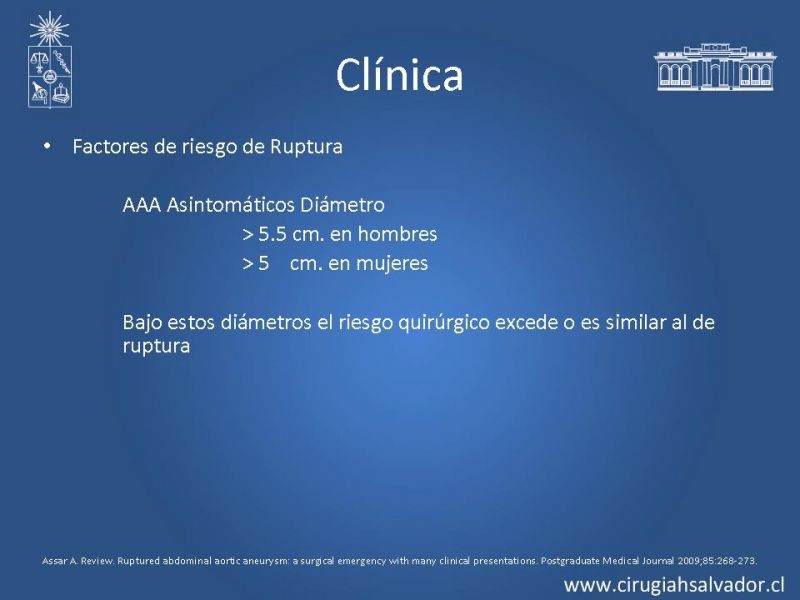 Diapositiva 10 de Aneurisma Aórtico Abdominal Roto