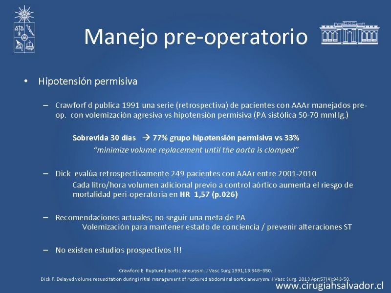 Diapositiva 19 de Aneurisma Aórtico Abdominal Roto